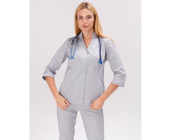 Изображение 4 Women's medical suit Elizabeth gray s. 40, "WHITE ROBE" 441-328-679, Size: 40, Color: grey