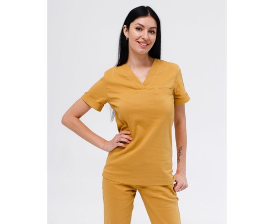 Изображение 3 Women's medical suit Marseille mustard s. 38, "WHITE ROBE" 383-395-708, Size: 38, Color: mustard