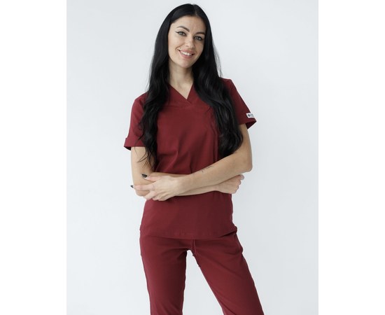 Изображение 4 Women's medical suit Marseille Marsala s. 40, "WHITE ROBE" 383-326-708, Size: 40, Color: marsala