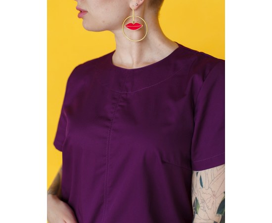 Изображение 4 Women's medical suit Jasmine purple s. 40, "WHITE ROBE" 132-335-709, Size: 40, Color: violet