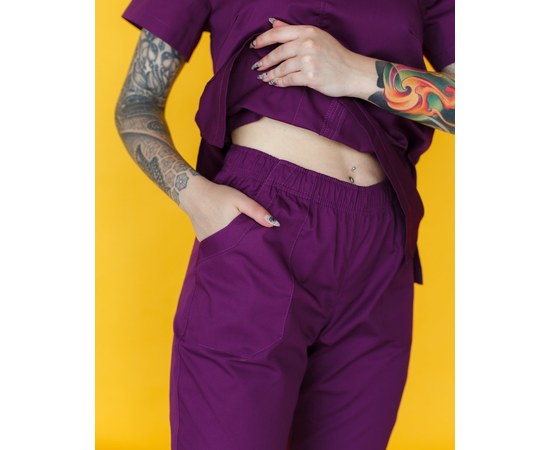 Изображение 7 Women's medical suit Jasmine purple s. 40, "WHITE ROBE" 132-335-709, Size: 40, Color: violet
