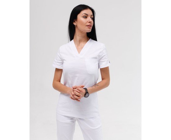 Изображение 8 Women's medical suit Marseille white s. 42, "WHITE ROBE" 383-324-708, Size: 42, Color: white