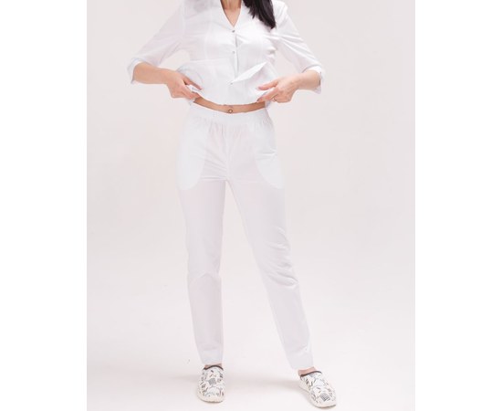 Изображение 7 Women's medical suit Elizabeth white s. 46, "WHITE ROBE" 441-324-679, Size: 46, Color: white
