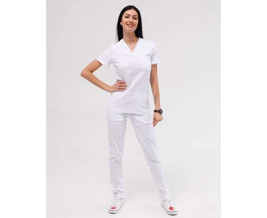 Изображение 9 Women's medical suit Marseille white s. 42, "WHITE ROBE" 383-324-708, Size: 42, Color: white