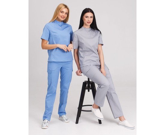 Изображение 10 Women's medical suit Denver gray s. 50, "WHITE ROBE" 429-328-679, Size: 50, Color: grey