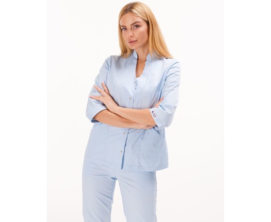Изображение 4 Women's medical suit Elizabeth azure s. 52, "WHITE ROBE" 441-462-679, Size: 52, Color: azure