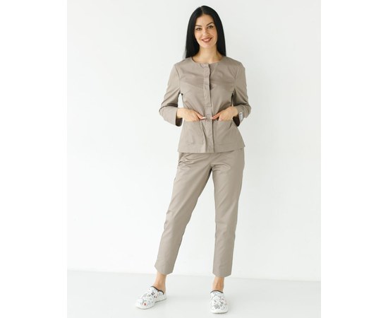 Изображение  Women's medical suit Jacqueline mocha s. 40, "WHITE ROBE" 440-421-677, Size: 40, Color: mocha