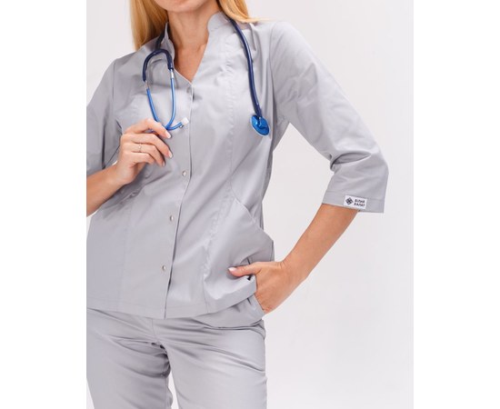 Изображение 3 Women's medical suit Elizabeth gray s. 44, "WHITE ROBE" 441-328-679, Size: 44, Color: grey