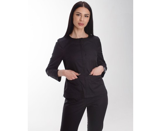 Изображение 3 Women's medical suit Jacqueline black s. 50, "WHITE ROBE" 440-321-677, Size: 50, Color: black