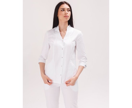 Изображение 3 Women's medical suit Elizabeth white s. 50, "WHITE ROBE" 441-324-679, Size: 50, Color: white