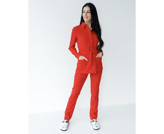 Изображение  Women's medical suit Montana red s. 42, "WHITE ROBE" 332-339-715, Size: 42, Color: red
