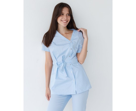 Изображение 3 Women's medical suit Naomi azure s. 40, "WHITE ROBE" 331-462-679, Size: 40, Color: azure