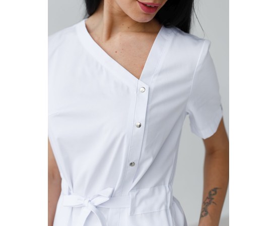 Изображение 4 Women's medical suit Naomi white s. 54, "WHITE ROBE" 331-324-679, Size: 54, Color: white