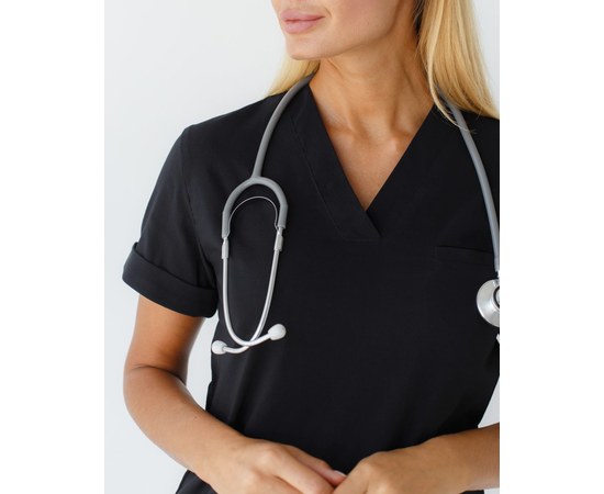 Изображение 5 Women's medical suit Marseille black s. 44, "WHITE ROBE" 383-321-708, Size: 44, Color: black