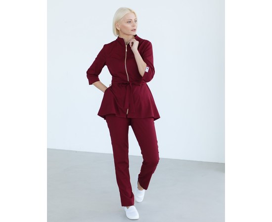 Изображение 8 Women's medical suit Michelle Marsala b. 40, "WHITE ROBE" 308-326-738, Size: 40, Color: marsala