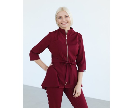 Изображение 9 Women's medical suit Michelle Marsala b. 40, "WHITE ROBE" 308-326-738, Size: 40, Color: marsala