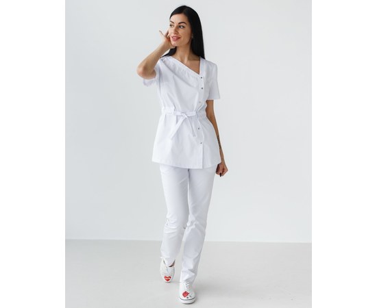 Изображение 9 Women's medical suit Naomi white s. 50, "WHITE ROBE" 331-324-679, Size: 50, Color: white