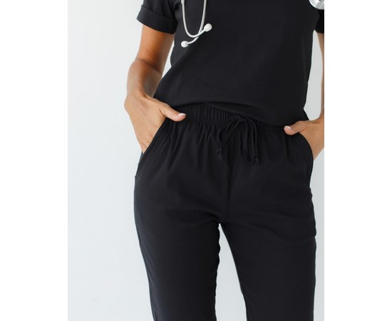 Изображение 9 Women's medical suit Marseille black s. 46, "WHITE ROBE" 383-321-708, Size: 46, Color: black