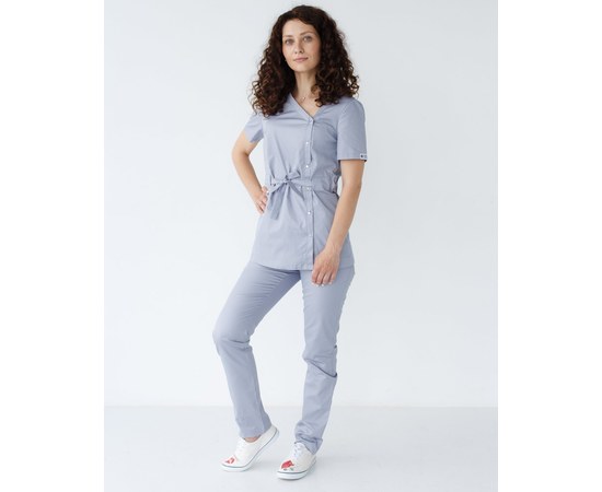 Изображение  Women's medical suit Naomi gray s. 46, "WHITE ROBE" 331-328-679, Size: 46, Color: grey