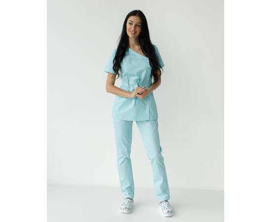Изображение  Women's medical suit Naomi mint s. 52, "WHITE ROBE" 331-332-679, Size: 52, Color: mint