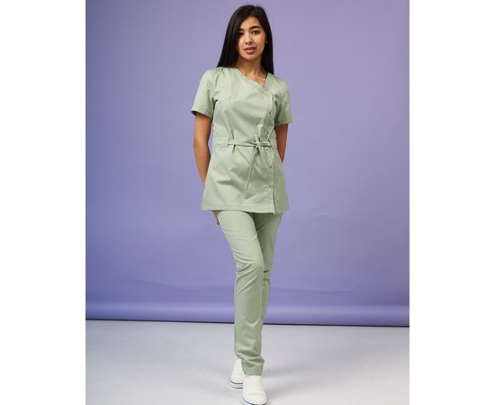 Изображение  Women's medical suit Naomi pistachio s. 48, "WHITE ROBE" 331-396-679, Size: 48, Color: pistachio