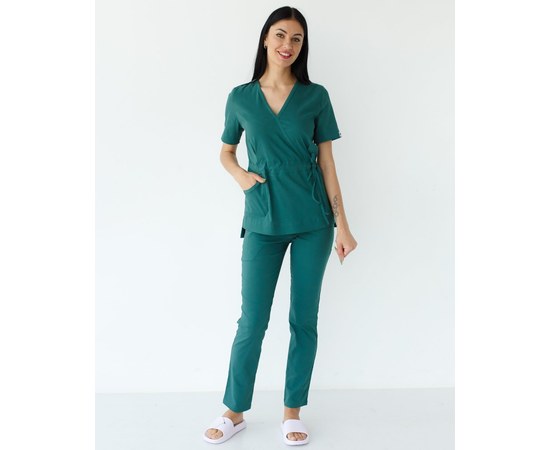 Изображение  Медицинский костюм женский Рио зеленый р. 40, "БЕЛЫЙ ХАЛАТ" 135-350-707, Размер: 40, Цвет: зеленый