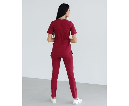 Изображение 2 Women's medical suit Rio Marsala s. 42, "WHITE ROBE" 135-326-707, Size: 42, Color: marsala