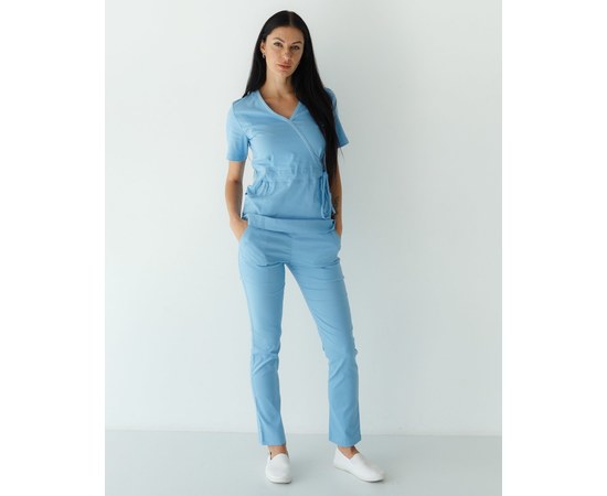 Изображение 2 Women's medical suit Rio blue s. 50, "WHITE ROBE" 135-333-707, Size: 50, Color: blue light