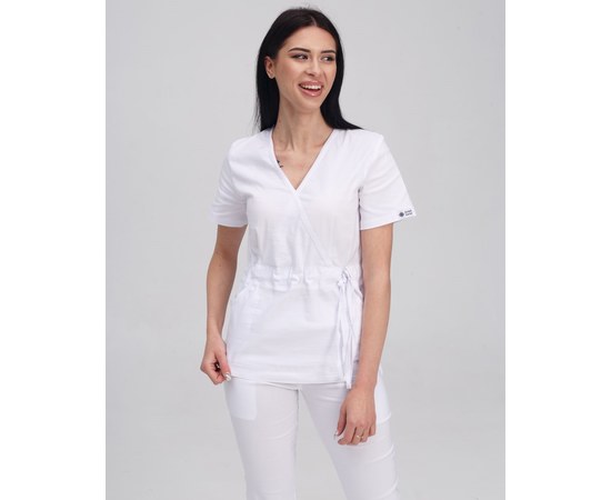 Изображение 3 Women's medical suit Rio white s. 54, "WHITE ROBE" 135-324-707, Size: 54, Color: white