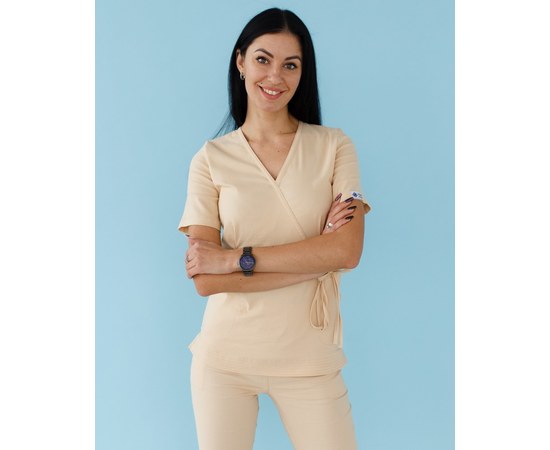 Изображение 3 Women's medical suit Rio beige s. 42, "WHITE ROBE" 135-367-715, Size: 42, Color: beige