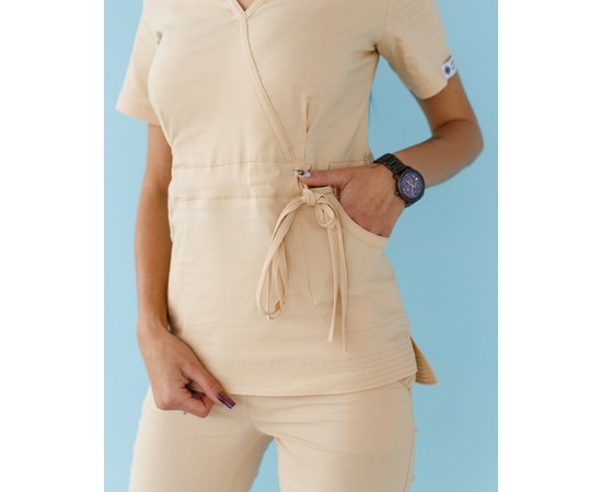 Изображение 4 Women's medical suit Rio beige s. 48, "WHITE ROBE" 135-367-715, Size: 48, Color: beige