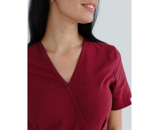 Изображение 7 Women's medical suit Rio Marsala s. 42, "WHITE ROBE" 135-326-707, Size: 42, Color: marsala