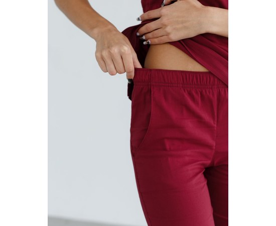 Изображение 8 Women's medical suit Rio Marsala s. 44, "WHITE ROBE" 135-326-707, Size: 44, Color: marsala
