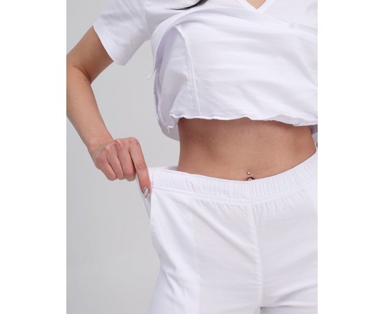 Изображение 8 Women's medical suit Rio white s. 44, "WHITE ROBE" 135-324-707, Size: 44, Color: white