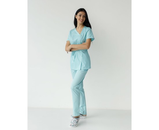 Изображение 8 Women's medical suit Naomi mint s. 50, "WHITE ROBE" 331-332-679, Size: 50, Color: mint