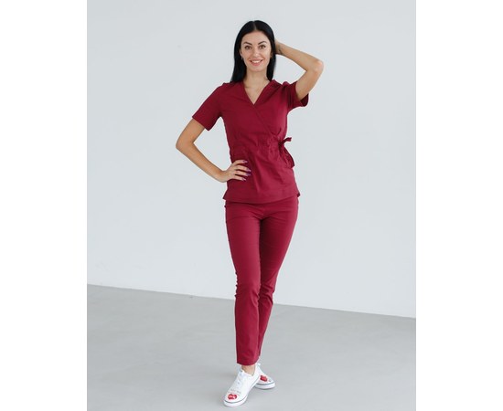 Изображение 9 Women's medical suit Rio Marsala s. 52, "WHITE ROBE" 135-326-707, Size: 52, Color: marsala