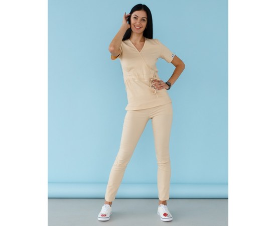 Изображение 10 Women's medical suit Rio beige s. 42, "WHITE ROBE" 135-367-715, Size: 42, Color: beige