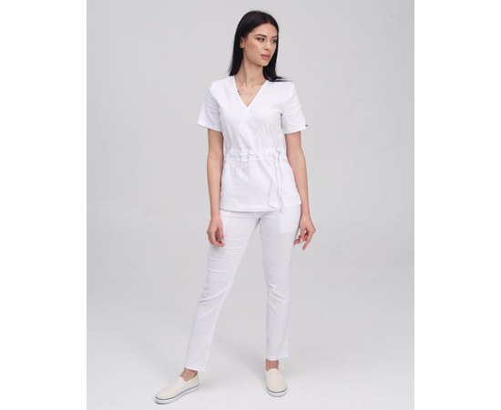 Изображение 10 Women's medical suit Rio white s. 54, "WHITE ROBE" 135-324-707, Size: 54, Color: white