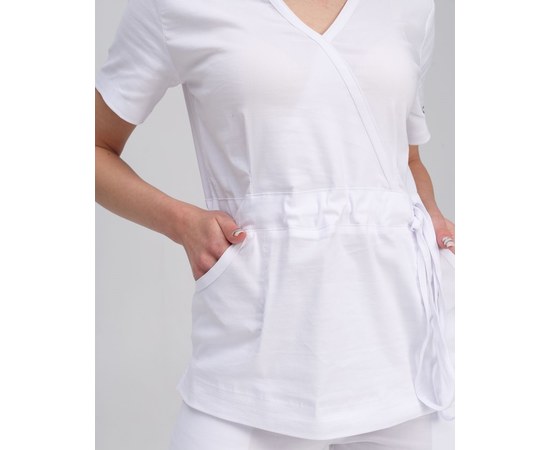 Изображение 11 Women's medical suit Rio white s. 46, "WHITE ROBE" 135-324-707, Size: 46, Color: white