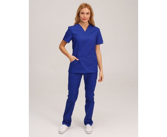 Изображение  Women's medical suit Topaz electric s. 40, "WHITE ROBE" 137-334-705, Size: 40, Color: electrician