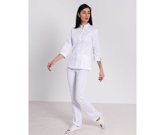 Изображение  Women's medical suit Sakura white s. 54, "WHITE ROBE" 124-324-678, Size: 54, Color: white