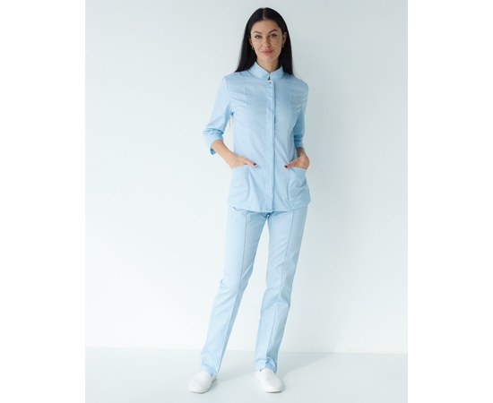 Изображение  Women's medical suit Sakura azure s. 50, "WHITE ROBE" 124-462-678, Size: 50, Color: azure