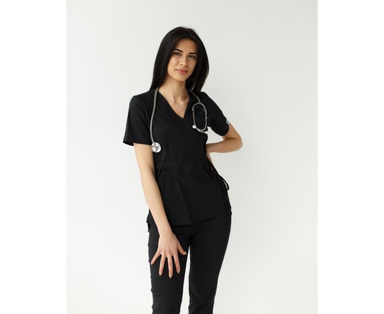 Изображение 3 Women's medical suit Rio black s. 54, "WHITE ROBE" 135-321-707, Size: 54, Color: black