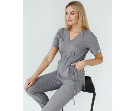 Изображение 3 Women's medical suit Rio gray s. 52, "WHITE ROBE" 135-328-707, Size: 52, Color: grey