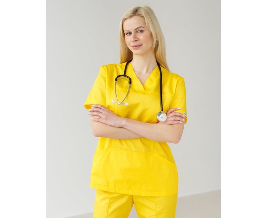 Изображение 3 Women's medical suit Topaz yellow s. 52, "WHITE ROBE" 137-397-705, Size: 52, Color: yellow