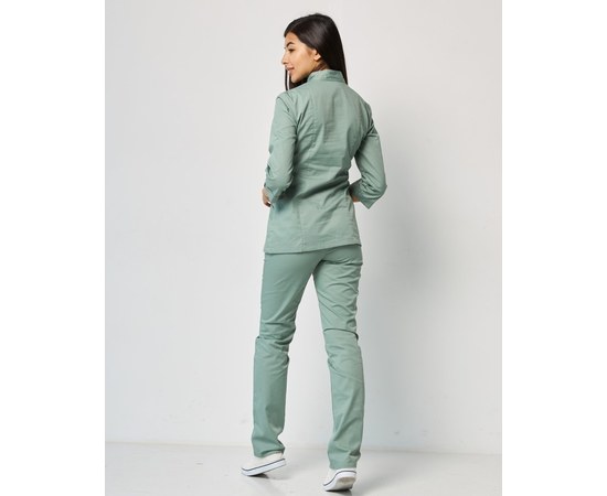 Изображение 3 Women's medical suit Sakura olive river. 40, "WHITE ROBE" 124-327-678, Size: 40, Color: olive
