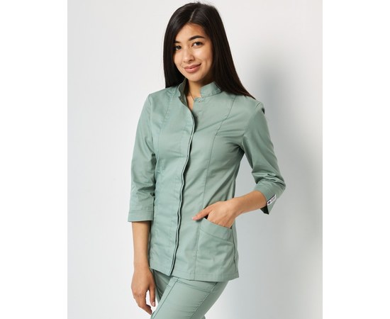 Изображение 4 Women's medical suit Sakura olive river. 40, "WHITE ROBE" 124-327-678, Size: 40, Color: olive