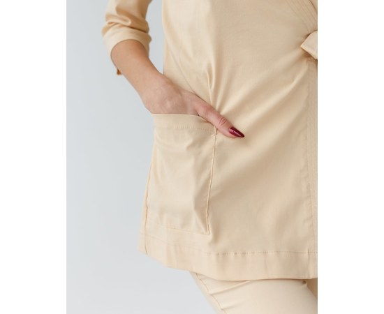 Изображение 4 Women's medical suit Shanghai beige s. 40, "WHITE ROBE" 139-367-704, Size: 40, Color: beige