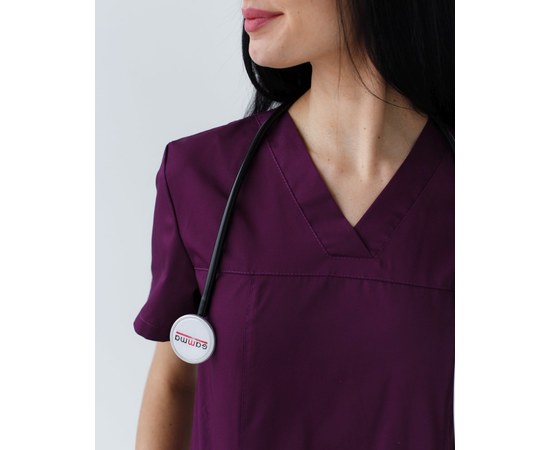 Изображение 4 Women's medical suit Topaz purple s. 42, "WHITE ROBE" 137-335-705, Size: 42, Color: violet