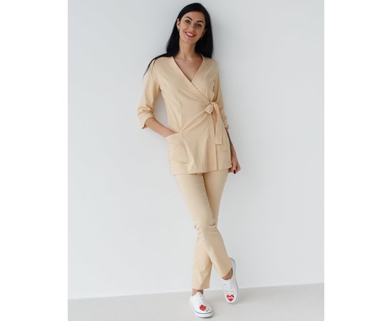 Изображение 7 Women's medical suit Shanghai beige s. 40, "WHITE ROBE" 139-367-704, Size: 40, Color: beige